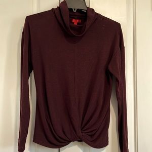 Jennifer Lopez cow neck sweater- XS maroon